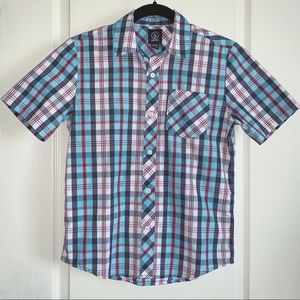 Boy’s Volcom Plaid Short-Sleeve Shirt